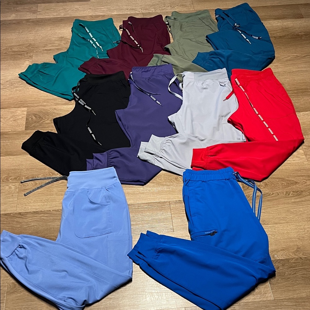Med Couture Women's scrubs L bottoms/Med tops. 40 a set. $380 for all. - Picture 2 of 14